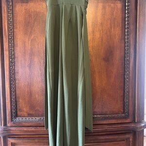 Elegant Green Strapless Dress